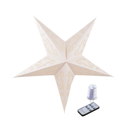 Illuminated White Kraftskiva Cordless Lighted Star Lantern,  Battery Powered Omni360 Combo Kit - AsianImportStore.com - B2B Wholesale Lighting and Decor