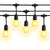 24 Suspended Multi-Color Socket Outdoor Commercial String Light Set, 54 FT Black Cord w/ 2-Watt Shatterproof LED Bulbs, Weatherproof SJTW