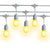 10 Suspended Multi-Color Outdoor Commercial String Light Set, 21 FT White Cord w/ 2-Watt Shatterproof LED Bulbs, Weatherproof SJTW
