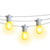 10 Socket Multi-Color Outdoor Commercial String Light Set, 21 FT White Cord w/ 2-Watt Shatterproof LED Bulbs, Weatherproof SJTW