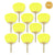 9" Yellow Paddle Paper Hand Fans for Weddings (10 Pack) - AsianImportStore.com - B2B Wholesale Lighting and Decor