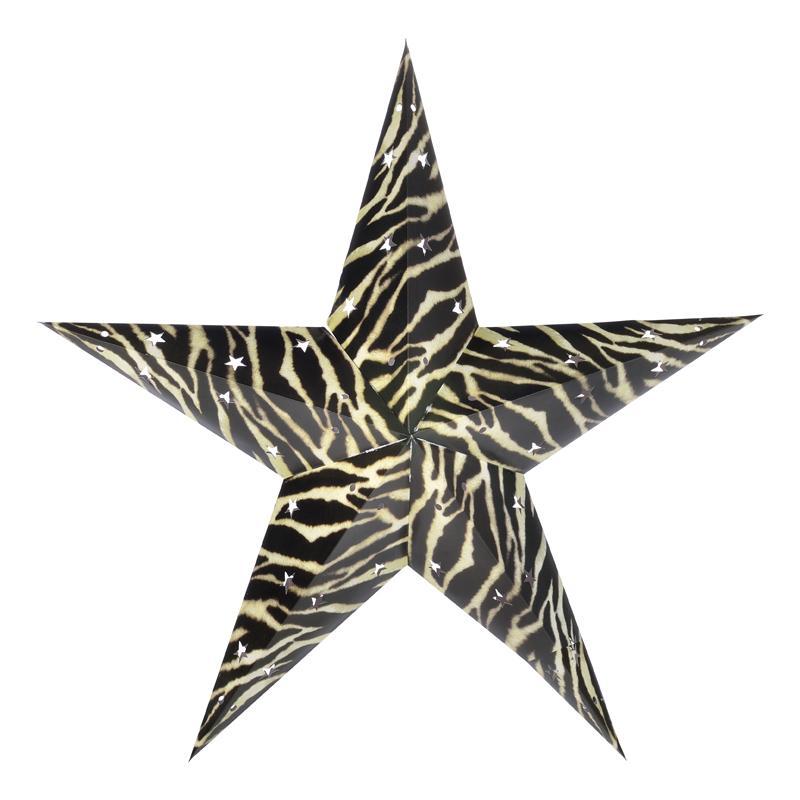 24" Zebra Paper Star Lantern, Hanging Decoration (20 PACK) - AsianImportStore.com - B2B Wholesale Lighting and Décor